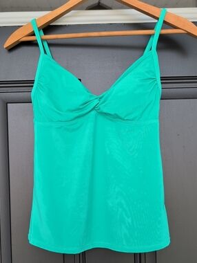 Athleta Teal Green Twist-Front Tankini Top Size XS